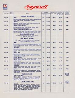 1949 Ingersoll Price List, page 2