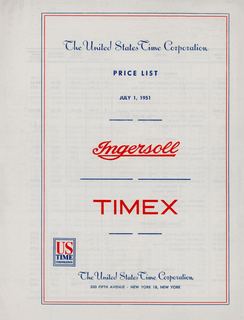 1951 Price List, cover