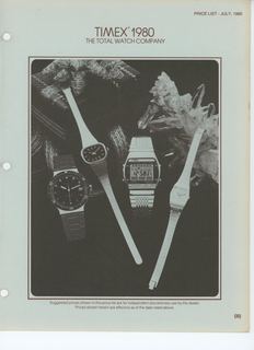 1980 Price List (July), cover