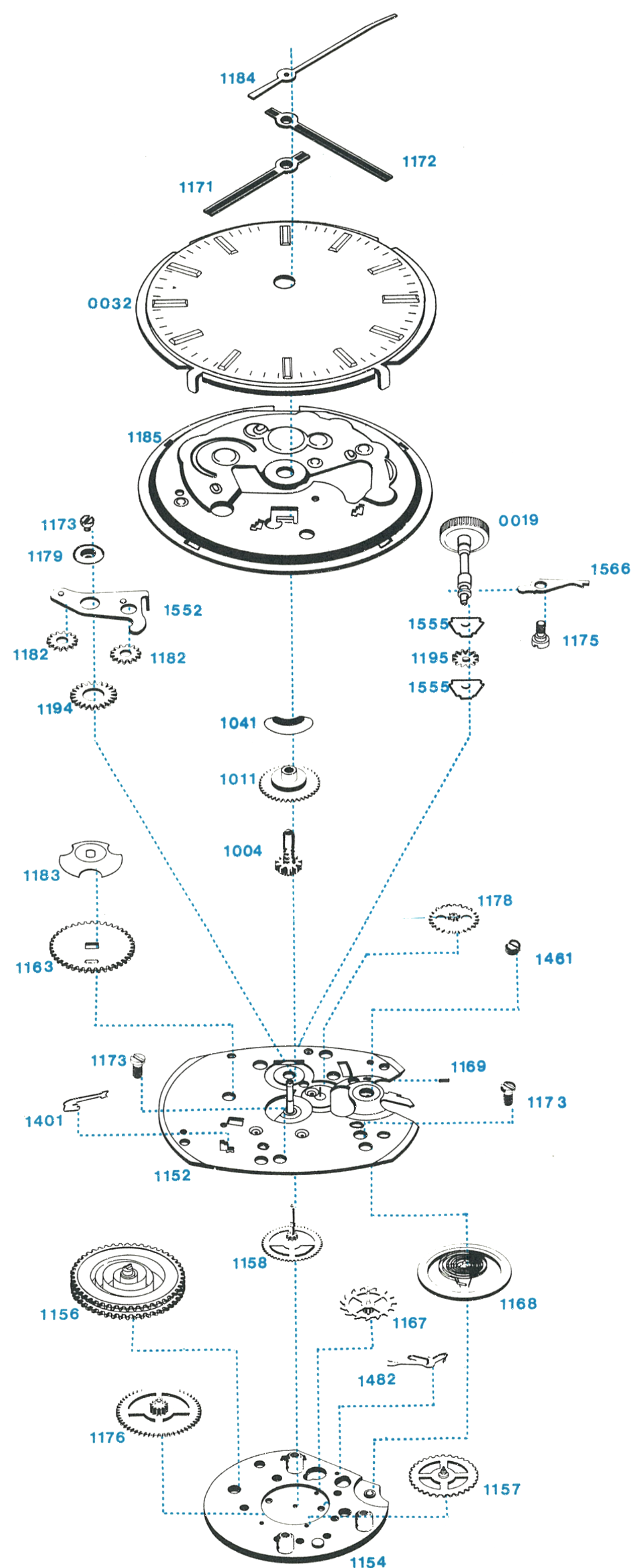 Model 104 exploded view