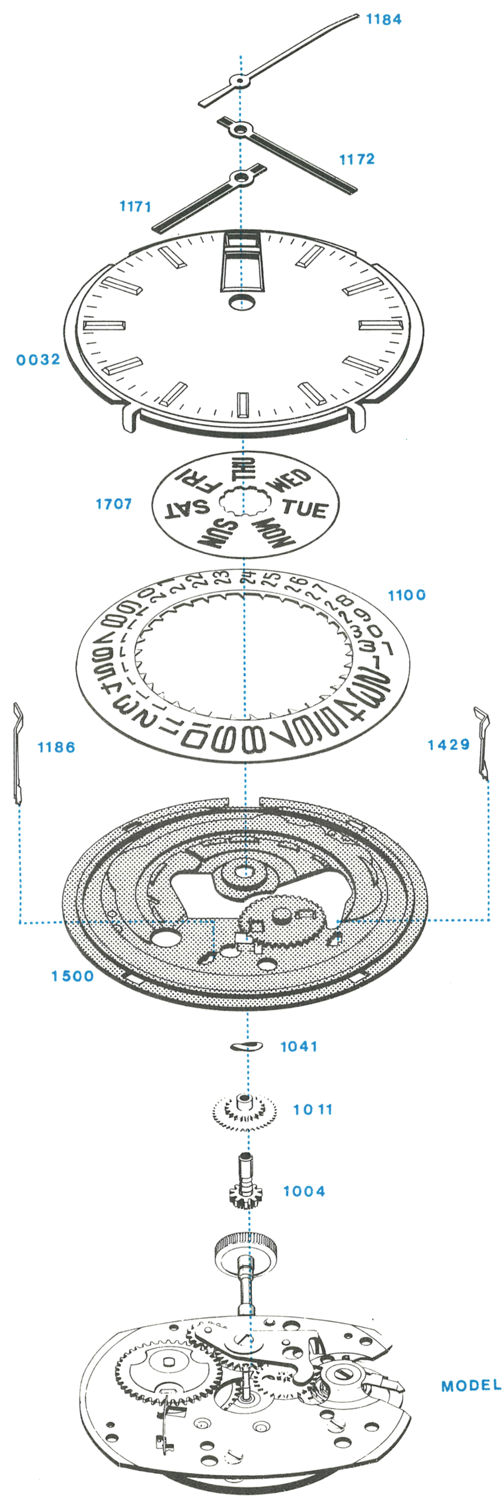 Model 106 exploded view