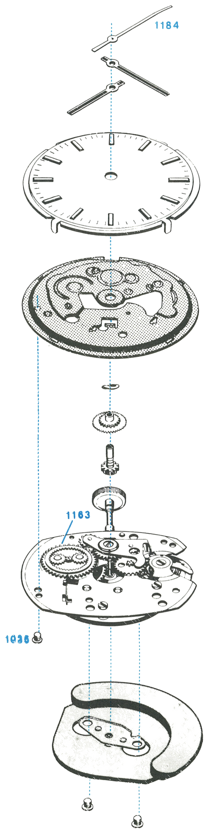 Model 107 exploded view