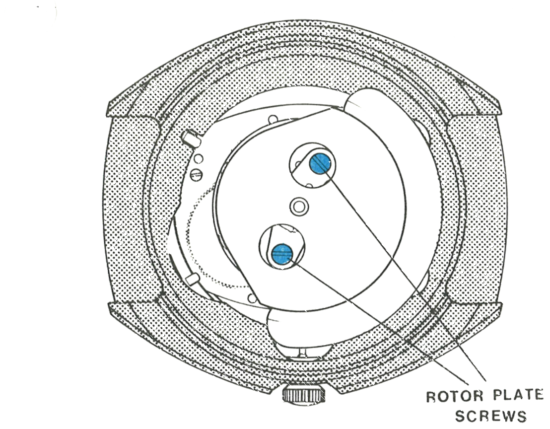 The two rotor plate screws