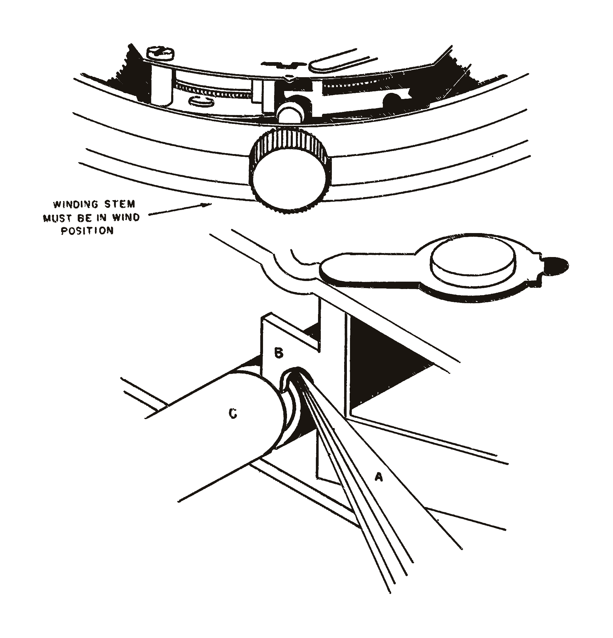 Remove crown and stem, Plate II