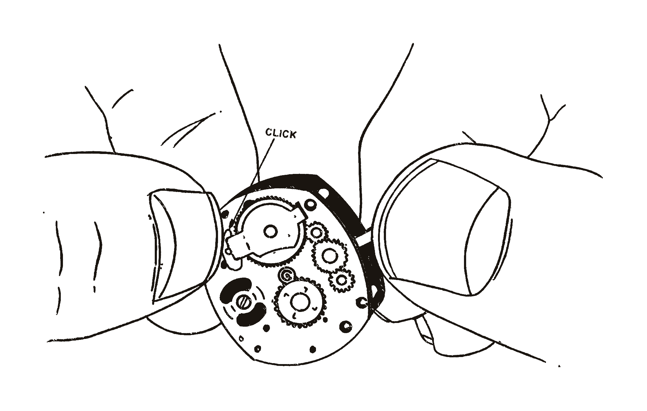 Release power from mainspring, Plate V