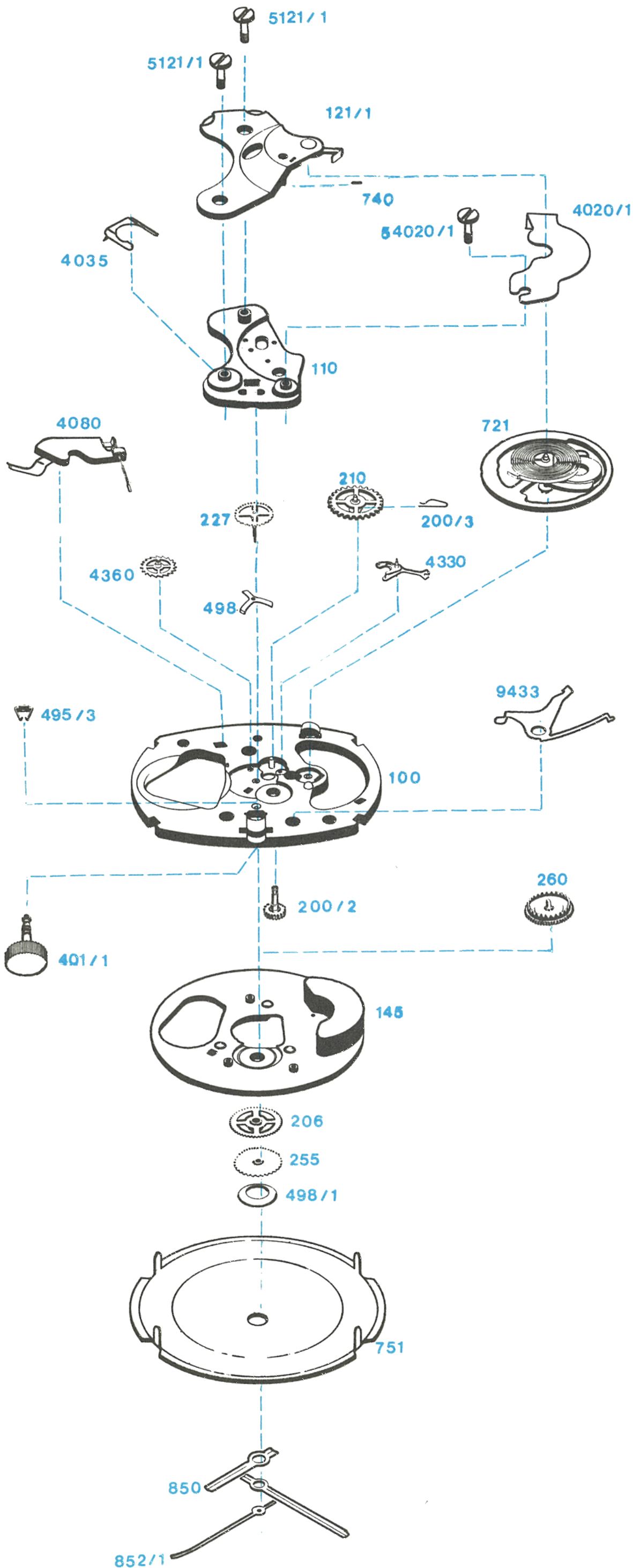 Model 253 exploded view