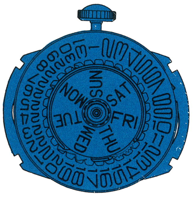 The day disc on the day/date frame
