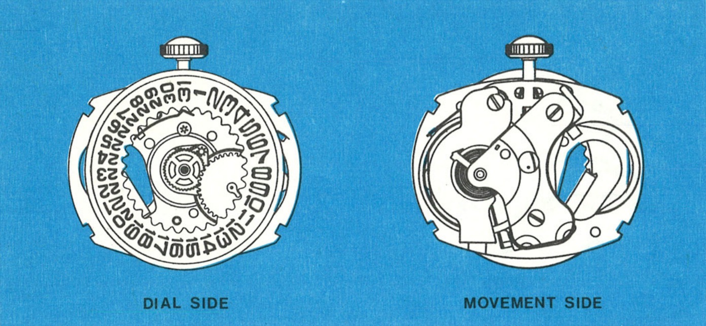 The Model 265 movement, dial side and movement side