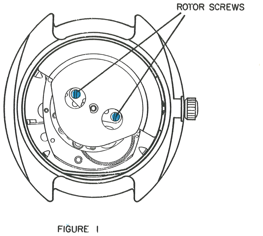 Model 33 rotor frame screws, figure 1