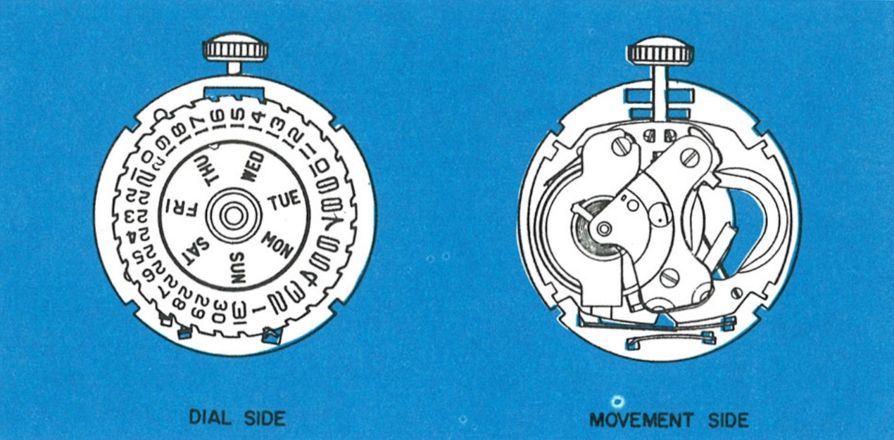 The Model 42 movement, dial side and movement side