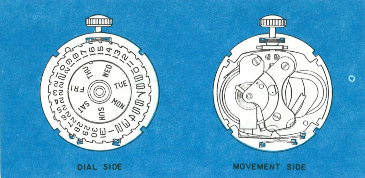 Model 50 movement, dial side and movement side