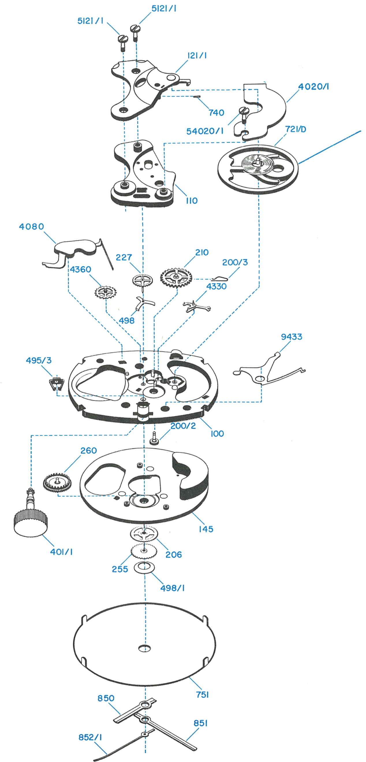 Model 50 exploded view
