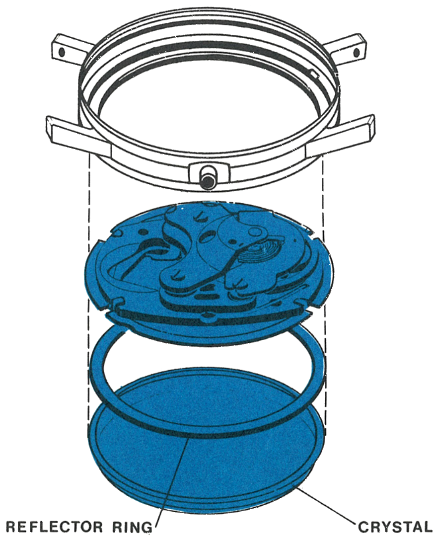 The bezel, movement, reflector ring and crystal
