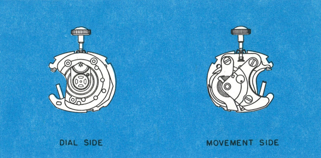 Model 69 movement, dial side and movement side