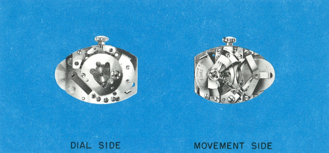 The Model 82 movement, dial side and movement side