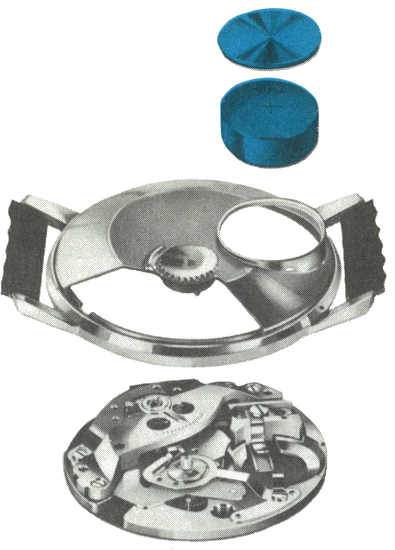 Energy cell, cover, case and movement