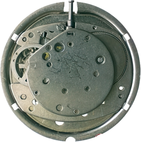 Timex Model 104, movement side