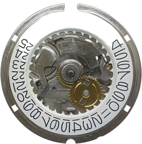 Timex M108, dial side