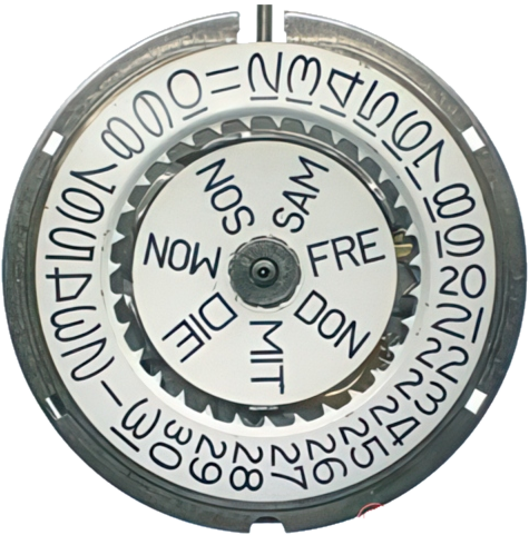 Timex Model 109, dial side